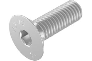 Tornillo avellanado SECCARO M8 x 25 mm, acero inoxidable V2A VA A2, DIN 7991 / ISO 10642, zócalo hexagonal, 20 piezas