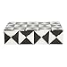 Produktbild 8 x 5 schwarz & weiß Triangle Andenken Deko Schmuck Lagerung Organizer Box handgefertigt aus Kunsthandwerk Home