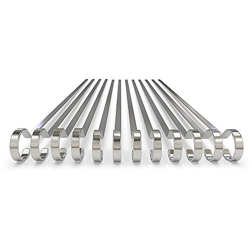 Master Cook 12 Zoll Edelstahl Kebab Kabob Grillen BBQ Stick Spieße-Set 12 Stück