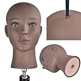 Black skin Flesh Plastic Female Head Display Mannequin training Making for Wigs Snow Caps Glasses Hats