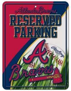 Preisvergleich Produktbild Unbekannt MLB Abonnements Metall Parken Schild, Atlanta Braves