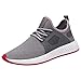 Produktbild Mode Canvas Laufschuhe Herren,ABSOAR Männer Fliegende Weben Tuch Kreuzgurte Sportschuhe 2018 Sommer Flache Schuhe Spitz Gym Schuhe Freizeitschuhe Leinwand Sneaker (EU:43/CN:44, Grau)