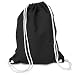 Produktbild kool® Turnbeutel - Tragetasche aus 100% Baumwolle mit Tragekordel (12 Liter Fassungsvermögen, 46x37 cm, 140 g/qm) schwarz / black