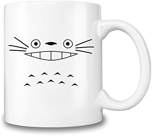 Tonari no Totoro Themed Coffee Mug â€“ Totoro Face Hot & Cold Beverages Cup â€“ Top Quality Ceramic - 11 oz. / 325 ml â€“ A Must for Anime Fan
