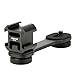 Produktbild Triple Cold Shoe Mounts Platte Extension Bracket Mikrofon Rig Stand für Mikrofon LED Video Licht Kompatibel mit DJI OSMO Mobile 2 / Zhiyun Glatte 4 / Glatte Q/Feiyu Vimble 2 Gimbal Stabilisator