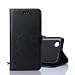 Produktbild LG K4 (2017) Hülle, LG K4 (2017) Schutzhülle, Alfort Carving Lederhülle PU Leder Tasche Case Cover für LG K4 (2017) 5.0" Smartphone (Schwarz)