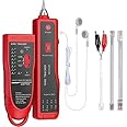 Meshiv AR-868 Network Cable Wire Tracker Cable Tester UTP STP RJ11 RJ45 Cat5 Cat5E Cat6 Telephone Wire Tracker Tracer Toner Detector Line Finder (Red)