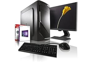SHINOBEE Komplett PC Intel i5 Allround/Multimedia Computer mit 3 Jahren Garantie! | Intel Core i5® 4430 Quad Core, 3.2 GHz | 8GB | 120GB SSD | 500GB | 6xUSB | Win11 | 24" Full-HD | Tastatur+Maus #6576