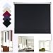 Produktbild SHINY HOME® Original Rollo (Breite und Höhe) 100 x 175cm für Fenster Tür mit Klemmträgernsrollo Klemmträger Fensterrollo Silberbeschichtung Ohne Bohren Schwarz