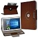Produktbild UC-Express Tablet Tasche für Trekstor Surftab B10 Hülle Schutzhülle Case Cover 360° Drehbar, Motiv:Braun