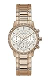Guess Damen Chronograph Quarz Uhr mit Edelstahl Armband W1022L3