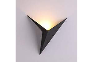 ausuky Applique murale LED moderne pour plafond, chambre à coucher, chevet, couloir, hôtel, bar (Noir)