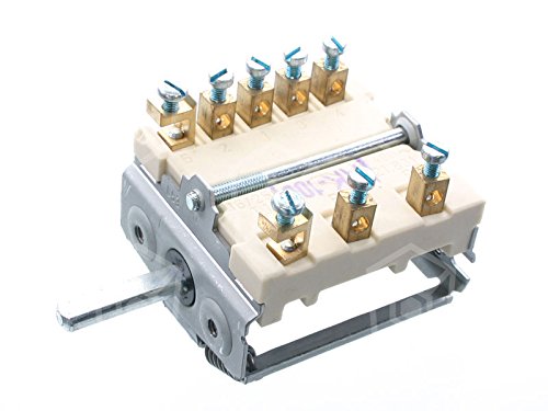 nocke Interruptor para cocina eléctrica, del Horno de potis, Hobart, KÜPPERSBUSCH, MKN eje diámetro 6 x 4,6 mm 7 de 16 a 2 pines del conector Clema para entorno temperaturas de hasta 150 °C