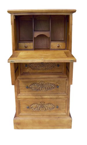 French Furniture, Solid Wood Writing Bureau/ Writing Desk in Oak Finish, Shabby Chic Furniture