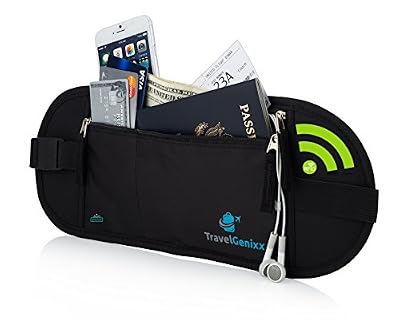 Travelgenixx Pochette Sécurisée de Voyage Super Deluxe Avec Technoloque RFID pour protegé et cacher tous vos biens