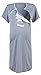 Happy Mama Women's Maternity Hospital Gown Robe Nightie Set Labour & Birth. 126p (Graphite, UK 14)