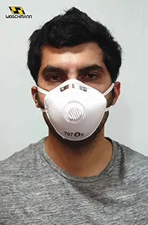 Woschmann-T95 Pollution Mask With Elastic Good for Air Pollution Germs (Pack of 1) (Black/Black)