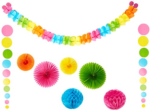 Amscan 243567-90-55 - Hängedekoration - 9-teilig Set, bunt