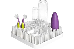 MORKKA Duży stojak do suszenia butelek dla niemowląt antybakteryjna duża trawa na blat kuchenny (biały)