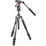 Manfrotto Befree Live, Reise-Video-Stativ mit Videokopf und Schnellverschluss, Aluminium Stativ für DSLR-, Spiegellose-, Spie