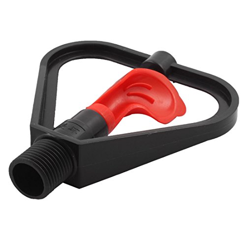 sourcingmap® Garten Rasensprenger Rotary Wasser Sprinkler Düse Schwarz 1/2BSP AußengewindeDmr