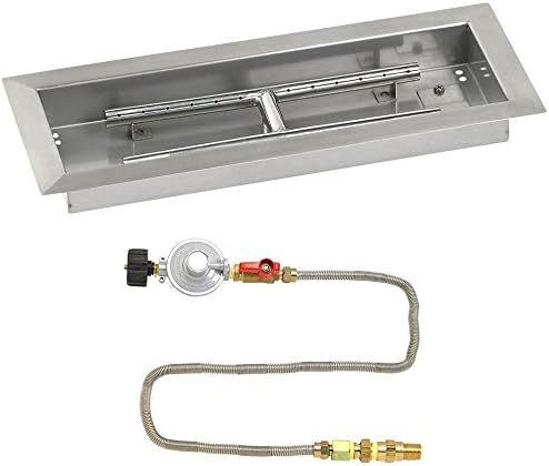 American Fireglass 18" X 6" Rectangular Drop-In Pan with Match Light Kit - Propane