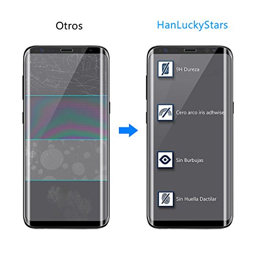 Samsung Galaxy Note 8 Protector de Pantalla  HanLuckyStars Cristal Templado Samsung Note 8 Vidrio Templado para Galaxy Note 8 con  3D Cobertura Completa   9H Dureza   Alta Definici  n   Sin Burbujas   6 3 Pulgadas 