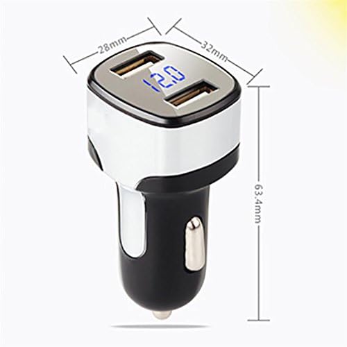 Car Charger Fast Dual USB Car Phone Charger Voltage Volt Voltmeter Monitor