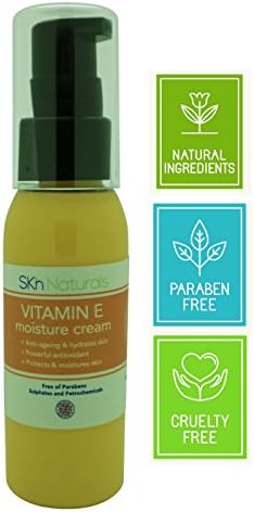 Vitamin E Oil Cream - Relieves Acne, Psoriasis, Scars, Stretch Marks and Dark Spots - Anti-Ageing and Anti-Wrinkle Cream for Face, Body and Hands - with Hydrating Vitamin C Evening Primrose Oil