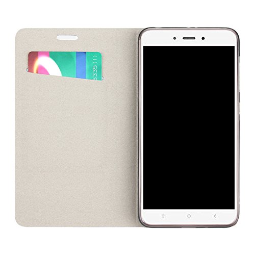 Funda Redmi Note 4X  Shanphone Tipo libro piel PU Cover Carcasa plegable cartera con soporte flip Case para Xiaomi Redmi Note 4X  Negro