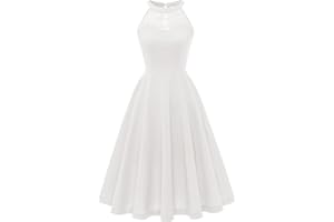 Bbonlinedress Abendkleider elegant für Hochzeit gast festliches Kleid Damen Neckholder Konfirmationskleider Jugendweihe Brautjungfernkleider Cocktailkleid Partykleid
