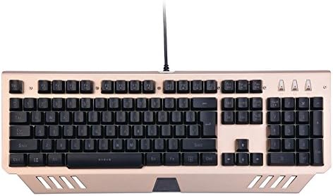 WM Emulational Mechanical 7-Color Adjustable USB Wired Metal Panel Backlit Gaming Keyboard K200B