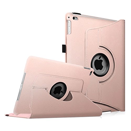 Fintie iPad Air 2 Hülle - 360 Grad Rotierend Stand Smart Cover Case Schutzhülle Tasche Etui mit Auto Schlaf / Wach Funktion für Apple iPad Air 2 (2014) - Roségold
