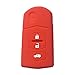 Price comparison product image Ezzy Auto New Red Flip Key Holder Silicone Remote Key Fob Case Cover Key Holder fit Mazda 2 3 5 6 Mx-5 Rx-8 3 Buttons