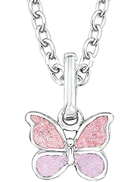 Prinzessin Lillifee Kinder-Kette mit Anhänger Schmetterling 925 Silber rhodiniert Emaille - 523011