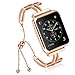 Produktbild NikoStore Bands für Apple Watch Series 3 38mm,Roségold Damen Edelstahl Sport Armband für iWatch Series 4 40mm Series 3/2/1 38mm Sport Edition