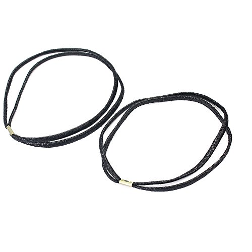 2 Pcs Black Elegant Elastic Headband Hair Band for Women Lady girls
