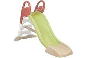 Smoby Life Tobogán Infantil KS – Superficie de Deslizamiento 150 cm – Conexión para Cascada de Agua – Escalera Antideslizante – Plástico Resistente UV – A Partir de 2 Años – Verde (7600820510)