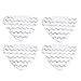 Produktbild FBGood Dampf Mopp Teile (4 Stück Trigonal Mopp) für Shark Haushalt Mopp, Original Ersatz Mikrofaser Pads Mopp Stoff Werkzeug Zubehör Waschbar Ersatzkissen Reinigung Swerkzeugsätze