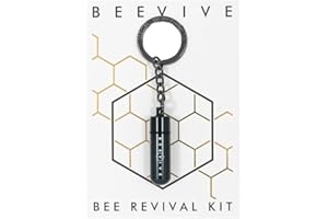 BEEVIVE The Original Bee Revival Kit - Anthracite Grey keyring containing a bee food syrup to help a tired bee.