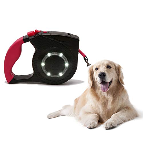 Preisvergleich Produktbild Legendog Hundeleine Einziehbare Hundeleine Welpen Katzen Leine Mit LED Licht