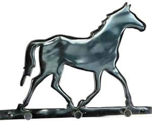 Haken - Wandhaken Pferd - silberfarben - Hakenleiste - 3 Haken: Amazon