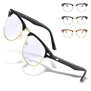 Kalevel Anti Blue Ray Reading Glasses Blue Light Blocking Computer Glasses Eye Protection Gaming Glasses for Laptop and Mobile (Gold)