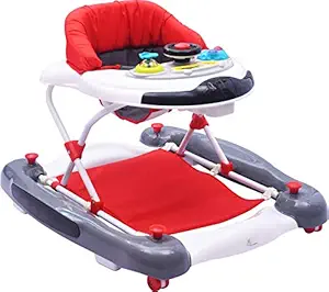 R for Rabbit Ringa Ringa Baby Walker Anti Fall and Turn Rocker with Adjustable Height Walker for Kids(Red)