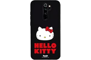 PERSONALAIZER Funda Original Compatible con Xiaomi Redmi Note 8 Pro Negro con un diseño de Hello Kitty Logo