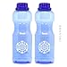 Produktbild 2x Trinkflasche 0,75l BPA-frei (Schadstofffrei) aus TRITAN, auslaufsicher und spülmaschinenfest | GESUND TRINKEN | Das perfekte Set für den Sport, passend für gängige Getränkehalter z.B. am Fahrrad | Qualität made in Germany | Deckel mit Schraufverschluss, 0,75 liter Wasserflasche weichmacherfrei | Trinkflaschen im Blume des Lebens - Design | Spezielle blau-Färbung weist UV-Strahlung ab