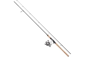 Dam Impressa Classic Spinning Combo, Freshwater Angler Fishing Rod & Reel Pike Perch & Zander, Strong Leightweight & Versatile, Black, 1.80m - 2.7m Moderate Fast Rod, 1000-3000 Size Reel
