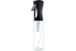 200 ml Water Spray Bottles for Hair, Continuous Fine Mist Empty Water Spray Bottles for Cleaning, Gardening, Plants (Transparent Black)