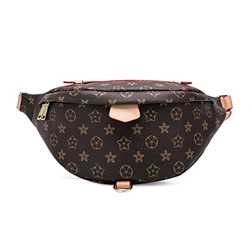 Preisvergleich Produktbild Frauen Brieftasche Mini Handytasche Alte Blumendruck Tasche Brusttasche Gürteltasche Crossbody Brusttasche in Mode-Look kleine Handtasche Anti-Diebstahl-Paket (Aprikose, 28 * 13 * 16cm)