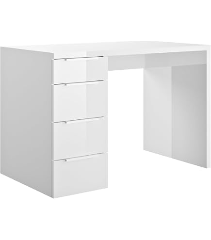 Tavolo Kit Scrivania 160 cm Bianco Moderna da Ufficio Cameretta Porta Pc